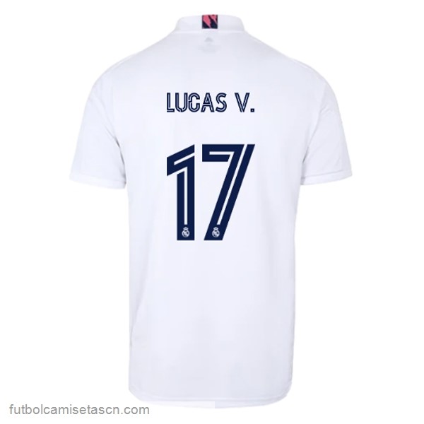 Camiseta Real Madrid 1ª NO.17 Lucas V. 2020/21 Blanco